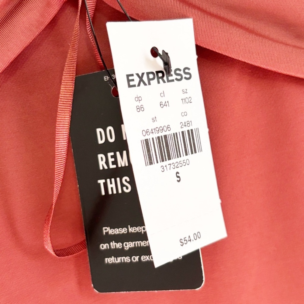 New EXPRESS Women’s Red Contour Body Suit Thong Ruched Padded Bust Size Small - Picture 3 of 9